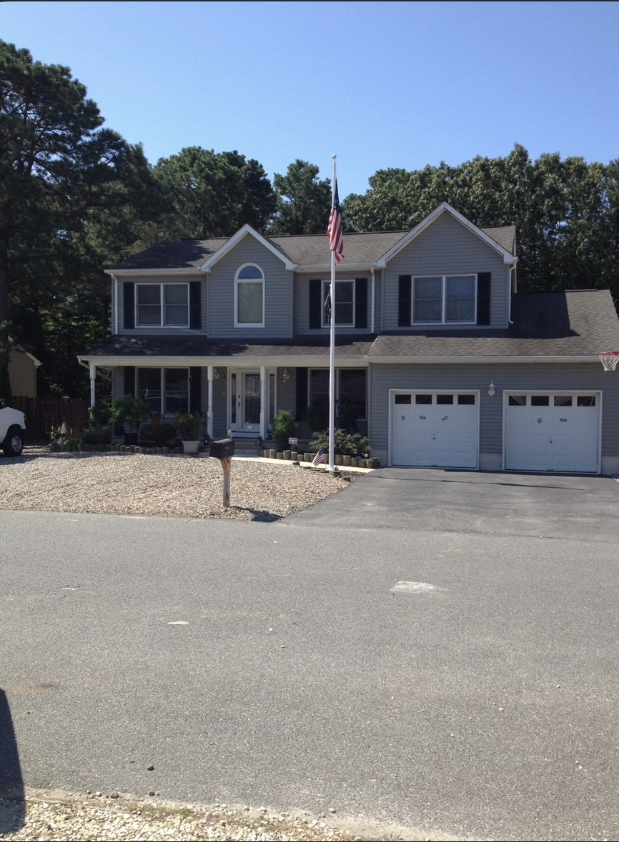 Completed residential electrical service project at single-family home